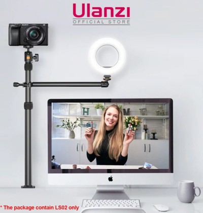 New! Overhead Desk Mount Stand for DSLR, DSLR & Ring Lights (Ulanzi VIJIM-LS02)