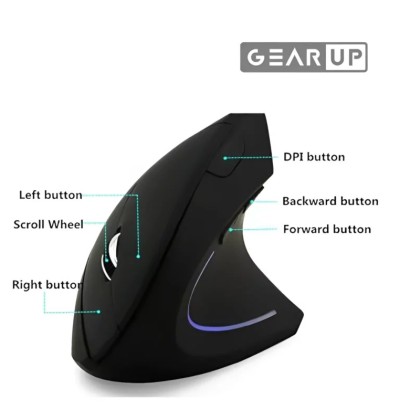 GearUP WM50 Ergonomic Bluetooth Wireless Vertical Mouse